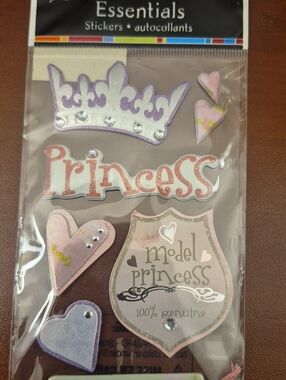 Essentials 'Princess' Decorative Stickers – Pink & Purple